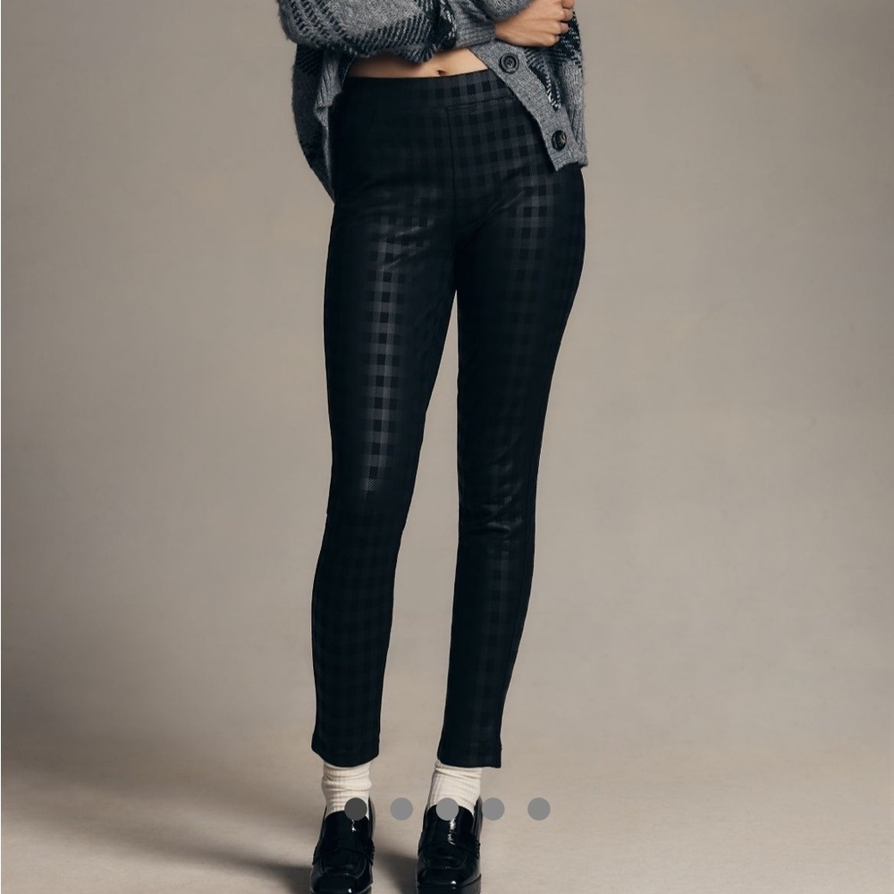 Anthropologie x Sanctuary Runway Leggings Black Houndstooth Pant Sz M NEW
